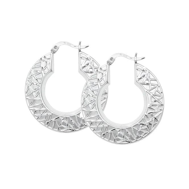 Silver Creole Earrings G5895Acotis Silver JewelleryTH - G5895