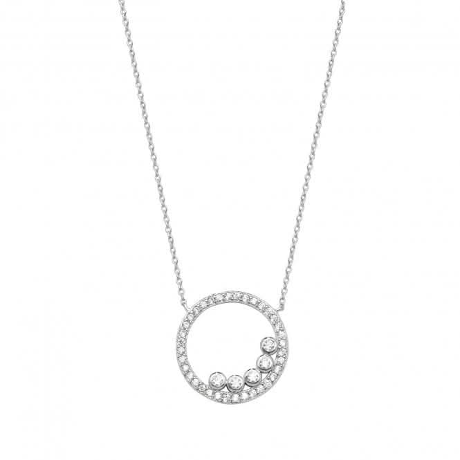 Silver Cubic Zirconia Bubbles Round Halo Cubic Zirconia Pendant SPG0066Silver &amp; CoSPG0066