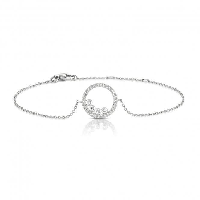 Silver Cubic Zirconia Bubbles Within Round Halo Cubic Zirconia Bracelet SBG0037Silver &amp; CoSBG0037