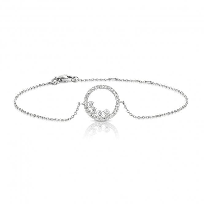 Silver Cubic Zirconia Bubbles Within Round Halo Cubic Zirconia Bracelet SBG0037Silver & CoSBG0037