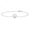 Silver Cubic Zirconia Halo With Single Bubble Bracelet SBG0036Silver & CoSBG0036