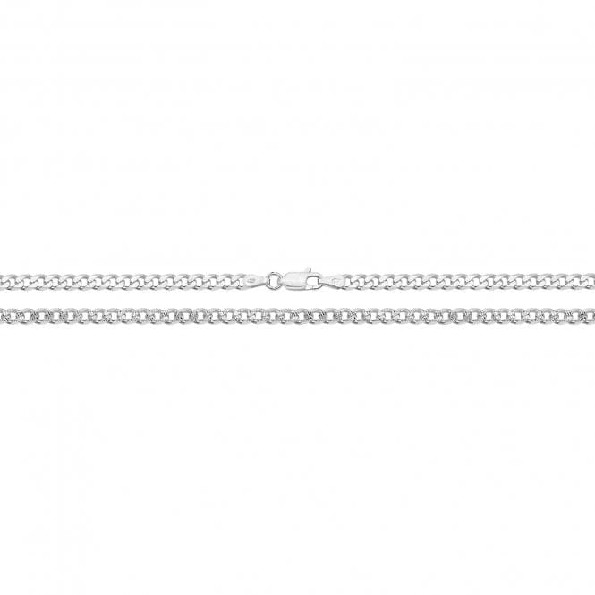 Silver Curb Pave Chain G1091Acotis Silver JewelleryG1091/06