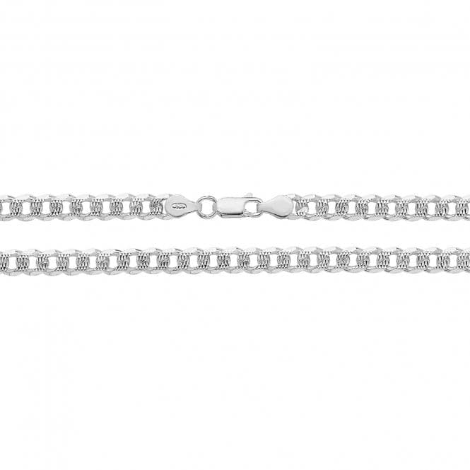 Silver Curb Pave Chain G1093Acotis Silver JewelleryG1093/07