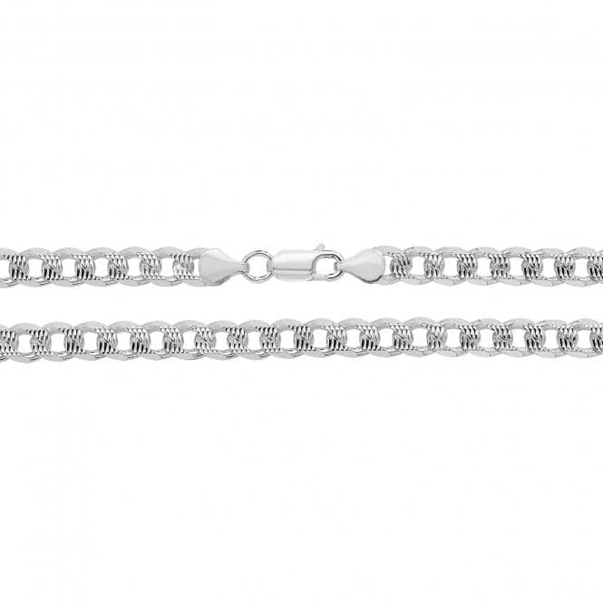 Silver Curb Pave Chain G1094Acotis Silver JewelleryG1094/07