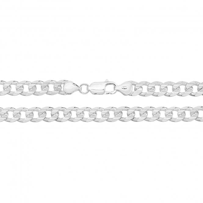 Silver Curb Pave Chain G1110Acotis Silver JewelleryG1110/08