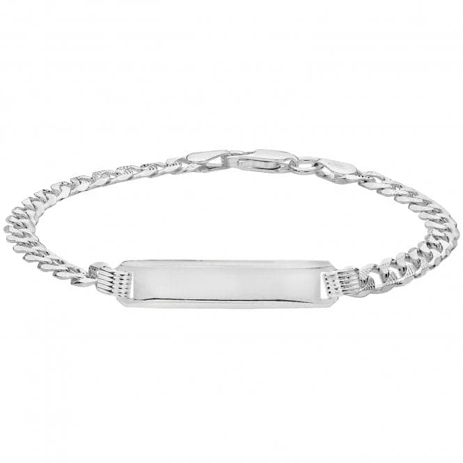 Silver Curb Pave Id Bracelet G2104Acotis Silver JewelleryG2104/05