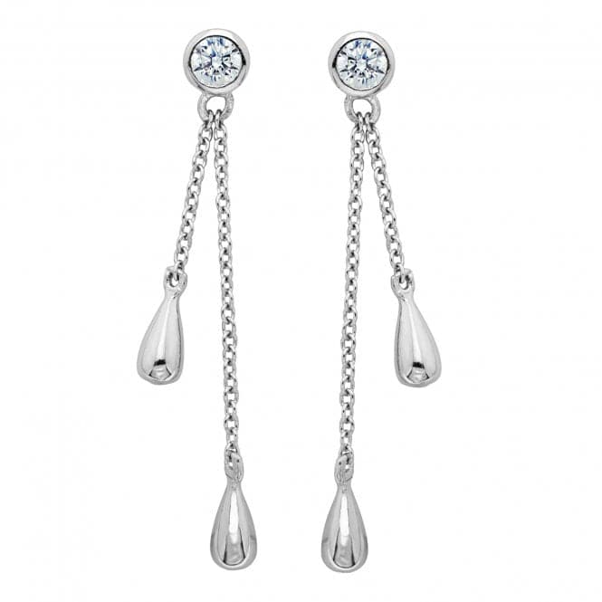 Silver Dangle Zirconia Earrings G51193Acotis Silver JewelleryTH - G51193