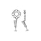 Silver & Diamond Champagne Flute Dangle Charm S168DStorywheelsS168D