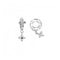 Silver & Diamond Flower Dangle Charm S010DStorywheelsS010D