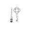 Silver & Diamond Stiletto Dangle Charm S487DStorywheelsS487D