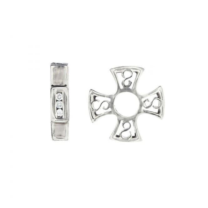 Silver & Diamonds Cross Charm S043DStorywheelsS043D