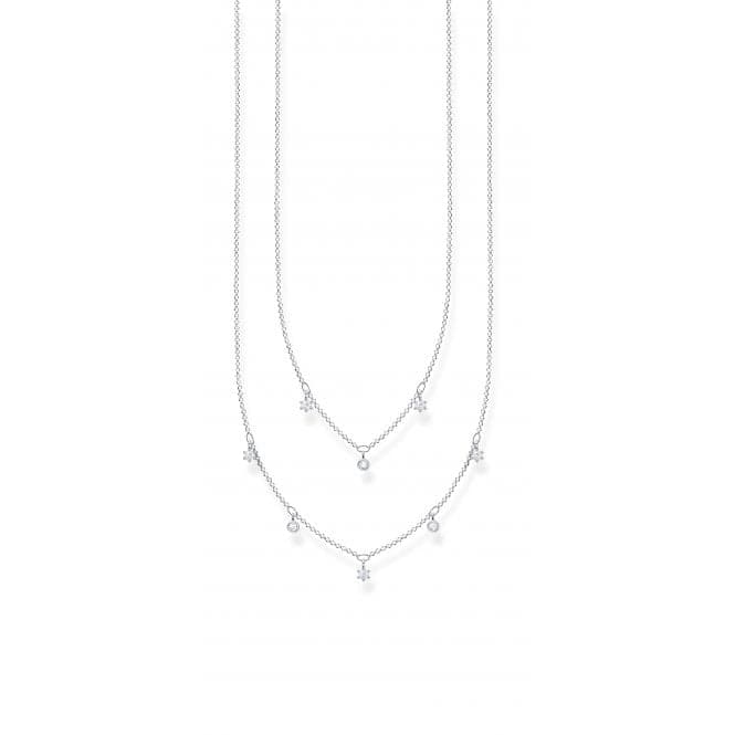 Silver Double Layer Zirconia Necklace 45cm KE2072 - 051 - 14 - L45vThomas Sabo Charm Club CharmingKE2072 - 051 - 14 - L45v