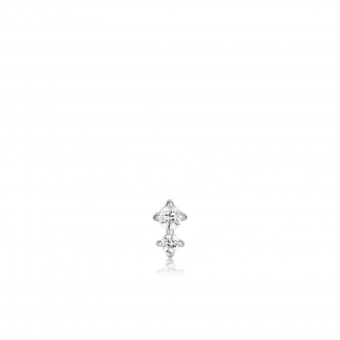 Silver Double Sparkle Barbell Single Earring E035 - 07HAnia HaieE035 - 07H