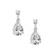 Silver Double Zirconia rhodium Plated Drop Earrings G51150Acotis Silver JewelleryTH - G51150