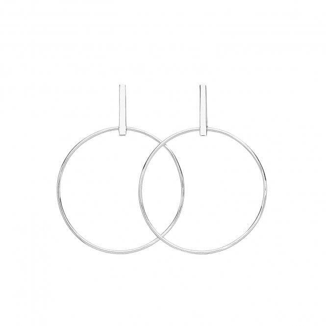 Silver Drop 35mm Hoops G51245Acotis Silver JewelleryTH - G51245