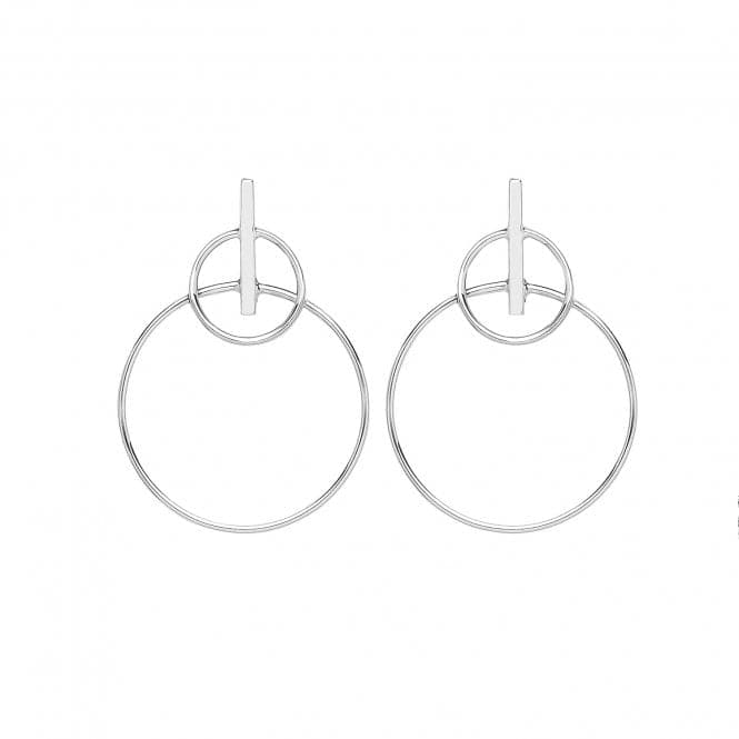 Silver Dubble Drop 30mm Hoops G51244Acotis Silver JewelleryTH - G51244