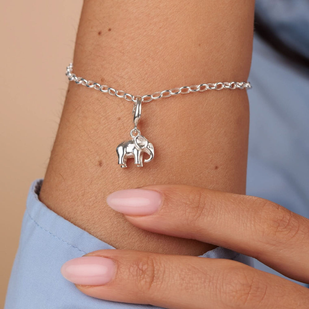 Silver Elephant Charm Bracelet CBRSEL-1