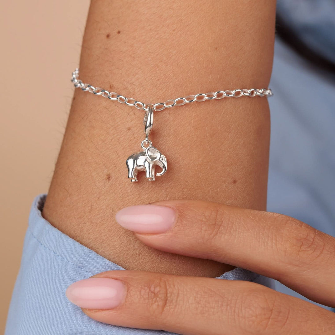 Silver Elephant Charm Bracelet CBRSEL-1