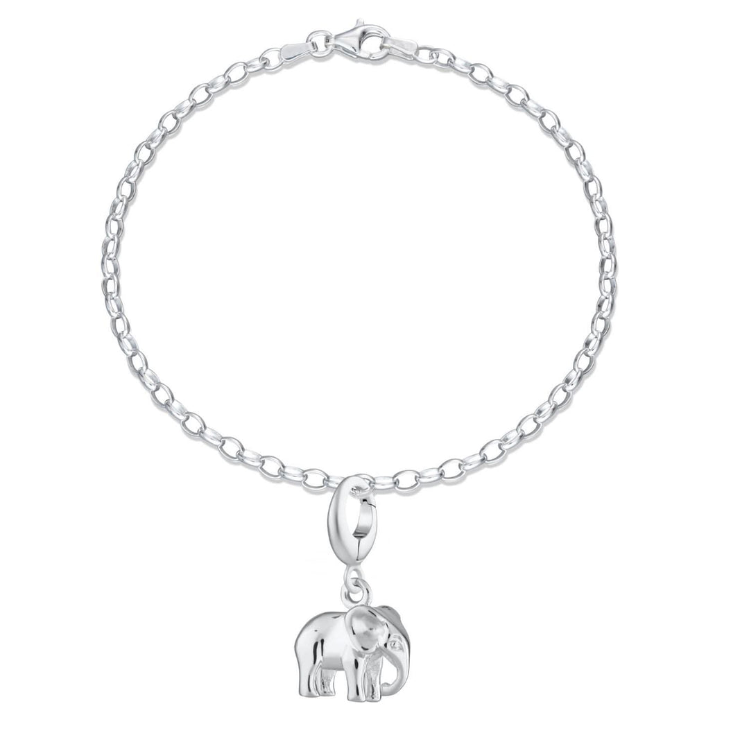 Silver Elephant Charm Bracelet CBRSEL-1