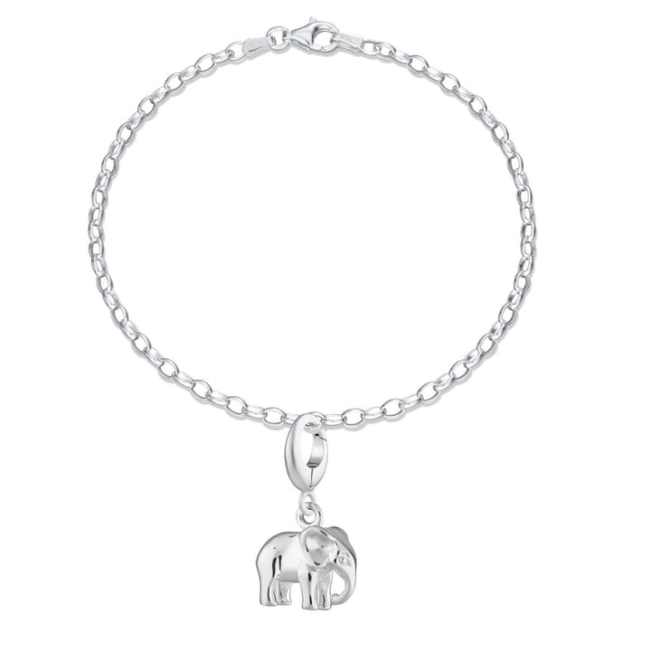 Silver Elephant Charm Bracelet CBRSEL-1