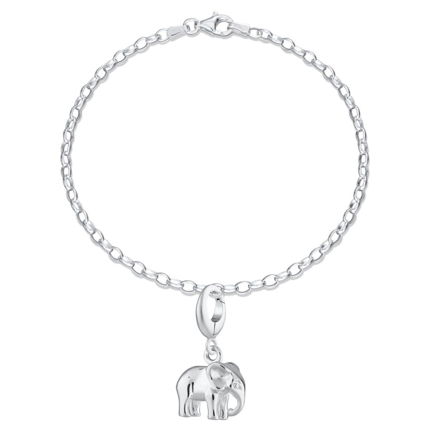 Silver Elephant Charm Bracelet CBRSEL-1