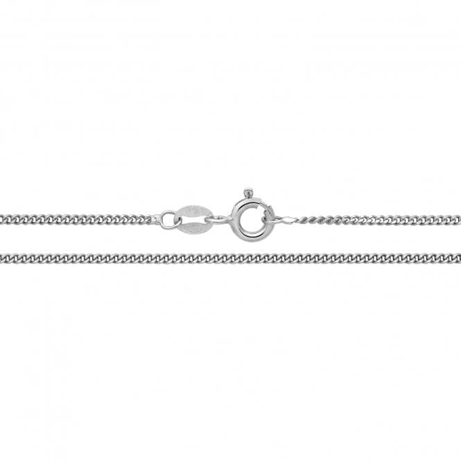 Silver Fine Curb rhodium Plated Chain G1058rhAcotis Silver JewelleryG1058rh/16