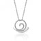 Silver Fine Open Snail Cubic Zirconia Chain Pendant SPG0044Silver & CoSPG0044