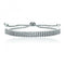 Silver Fine Triple Row Pull Cubic Zirconia Bracelet SBG0027Silver & CoSBG0027