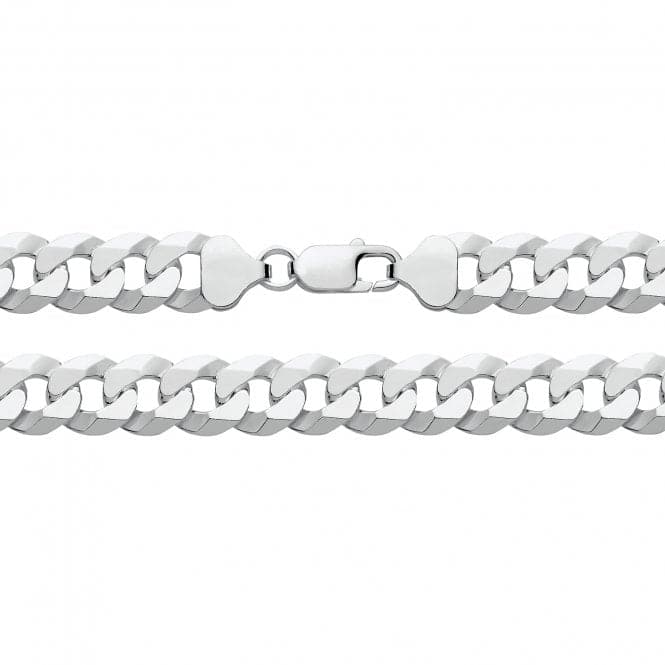 Silver Flat Bevelled Curb Chain G1357Acotis Silver JewelleryG1357/08