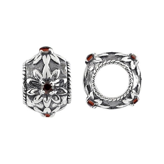 Silver & Garnet Blossom Charm S439GStorywheelsS439G