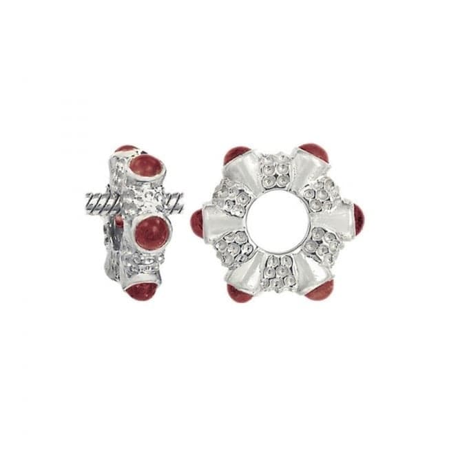 Silver & Garnet Cabochon Charm S018GStorywheelsS018G