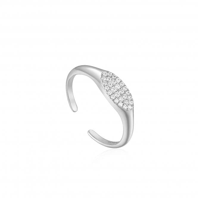 Silver Glam Adjustable Signet Ring R037 - 02HAnia HaieR037 - 02H