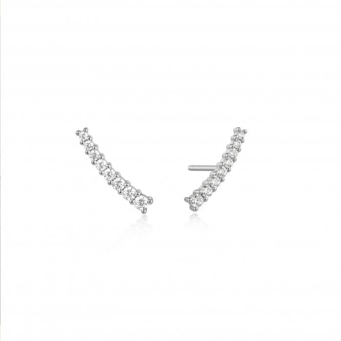 Silver Glam Crawler Stud Earrings E037 - 03HAnia HaieE037 - 03H