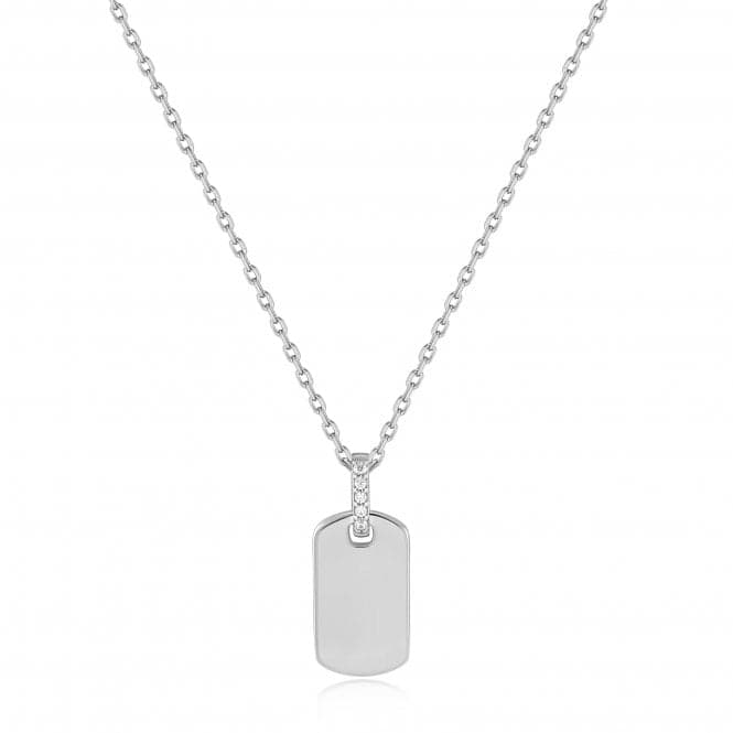 Silver Glam Tag Pendant Necklace N037 - 02HAnia HaieN037 - 02H