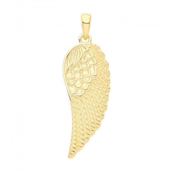 Silver Gold Plated Angel Wing Charm G61076GPAcotis Silver JewelleryTH - G61076GP