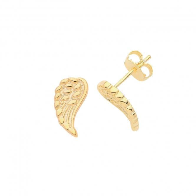 Silver Gold Plated Angel Wings Studs G51264GPAcotis Silver JewelleryTH - G51264GP