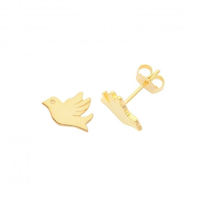 Silver Gold Plated Bird Studs G51284GPAcotis Silver JewelleryTH - G51284GP