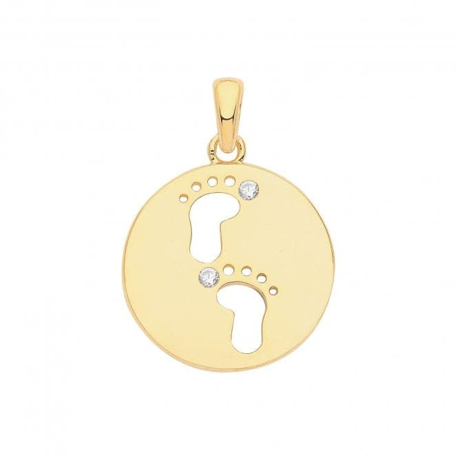 Silver Gold Plated Christening Pendant G61080GPAcotis Silver JewelleryTH - G61080GP