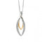Silver Gold Plated Double Marquise Cubic Zirconia Pave Pendant P3953CFiorelli SilverP3953C