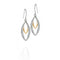 Silver Gold Plated Double Marquise Dangly Cubic Zirconia Pave Earrings E4678CFiorelli SilverE4678C