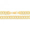 Silver Gold Plated Flat Curb G1405GPAcotis Silver JewelleryG1405GP/08