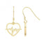Silver Gold Plated Heart Beat Earrings G51253GPAcotis Silver JewelleryTH - G51253GP