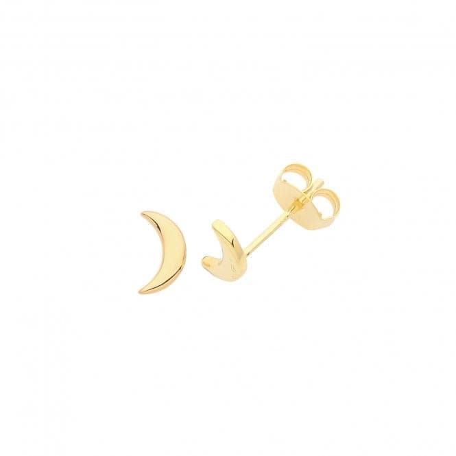 Silver Gold Plated Moon Studs G51275GPAcotis Silver JewelleryTH - G51275GP