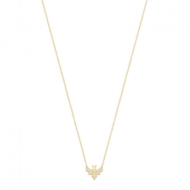 Silver Gold Plated Necklace With Bee G3390GPAcotis Silver JewelleryTH - G3390GP