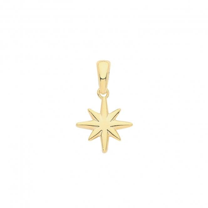 Silver Gold Plated Star Charm G61077GPAcotis Silver JewelleryTH - G61077GP