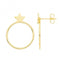 Silver Gold Plated Star Hoop Earrings G51287GPAcotis Silver JewelleryTH - G51287GP