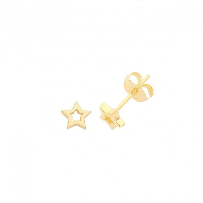 Silver Gold Plated Star Studs G51273GPAcotis Silver JewelleryTH - G51273GP