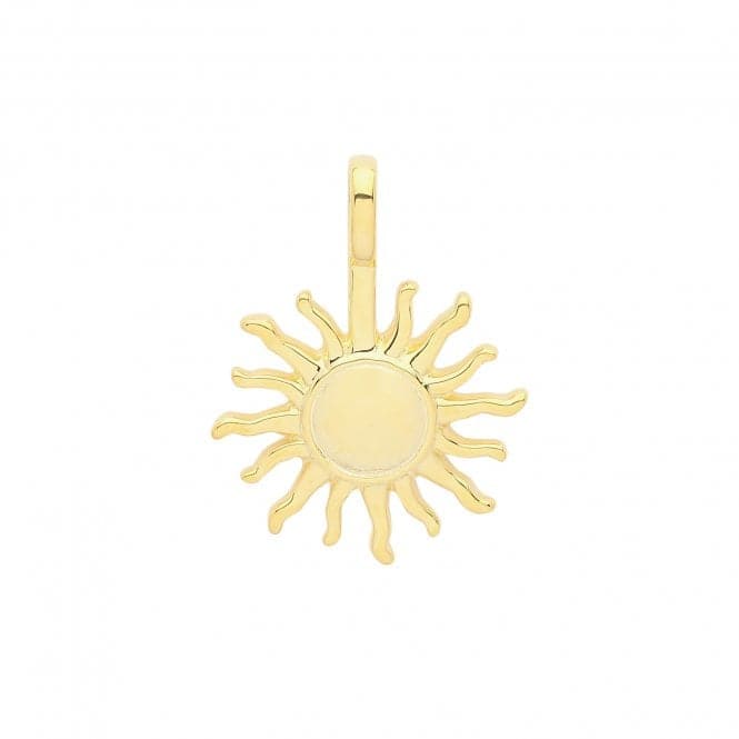 Silver Gold Plated Sun Pendant G61067GPAcotis Silver JewelleryTH - G61067GP