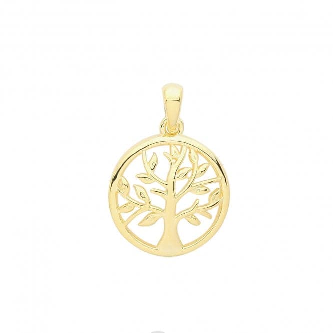 Silver Gold Plated Tree Of Life Pendant G61073GPAcotis Silver JewelleryTH - G61073GP