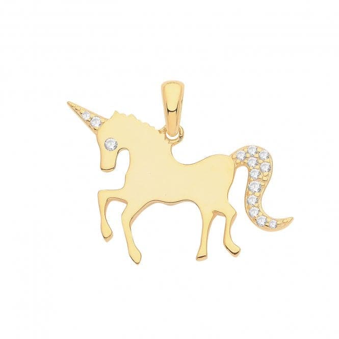 Silver Gold Plated Unicorn Charm G61087GPAcotis Silver JewelleryTH - G61087GP